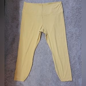 Womens Yellow Nike Yoga Leggings
